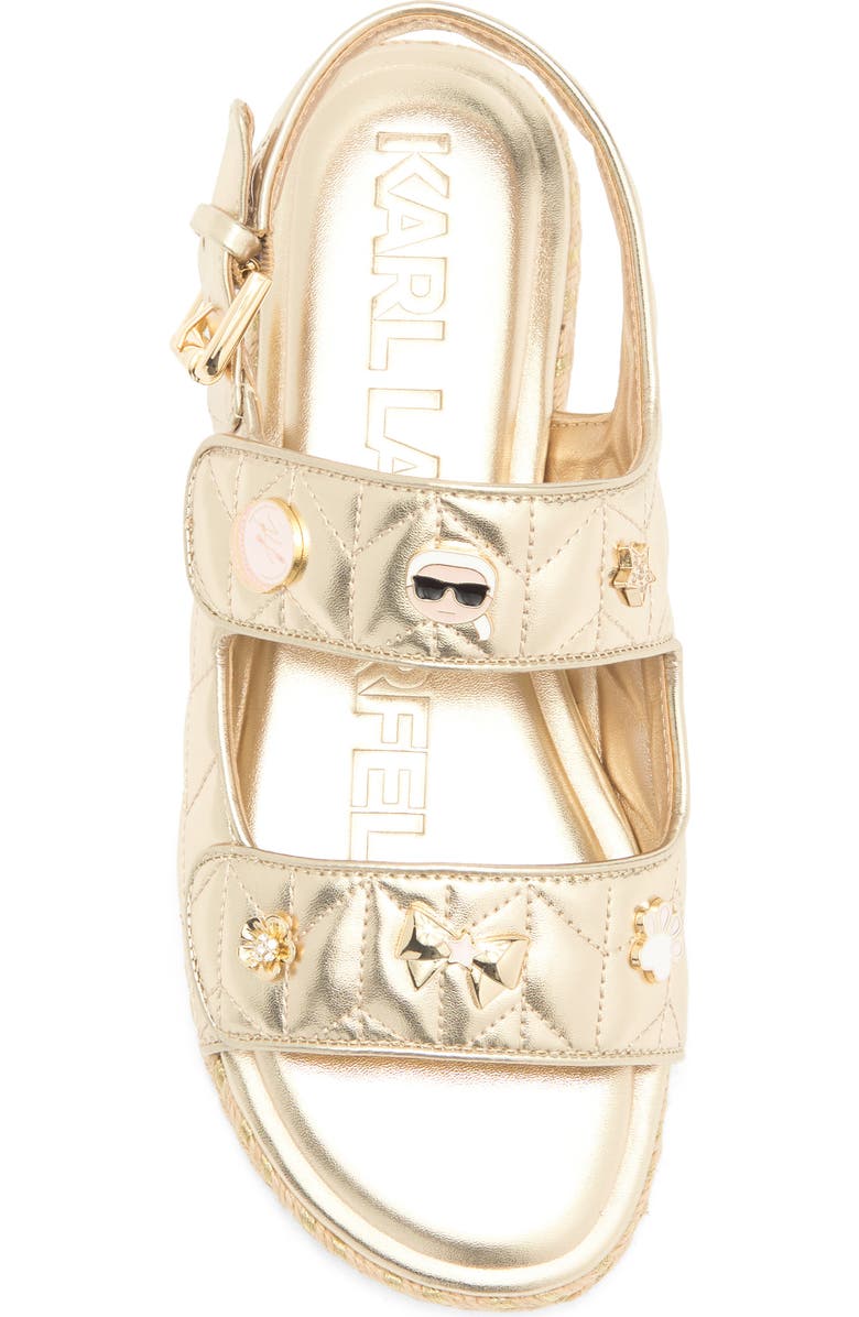 KARL LAGERFELD PARIS Charlay Macaron Espadrille Sandal, Alternate, color, White Gold