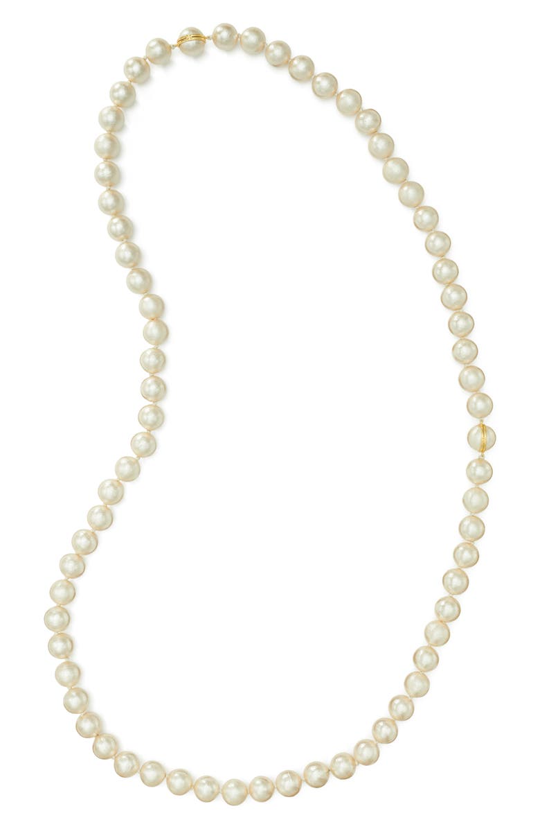 Tory Burch Imitation Pearl Convertible Necklace, Alternate, color,