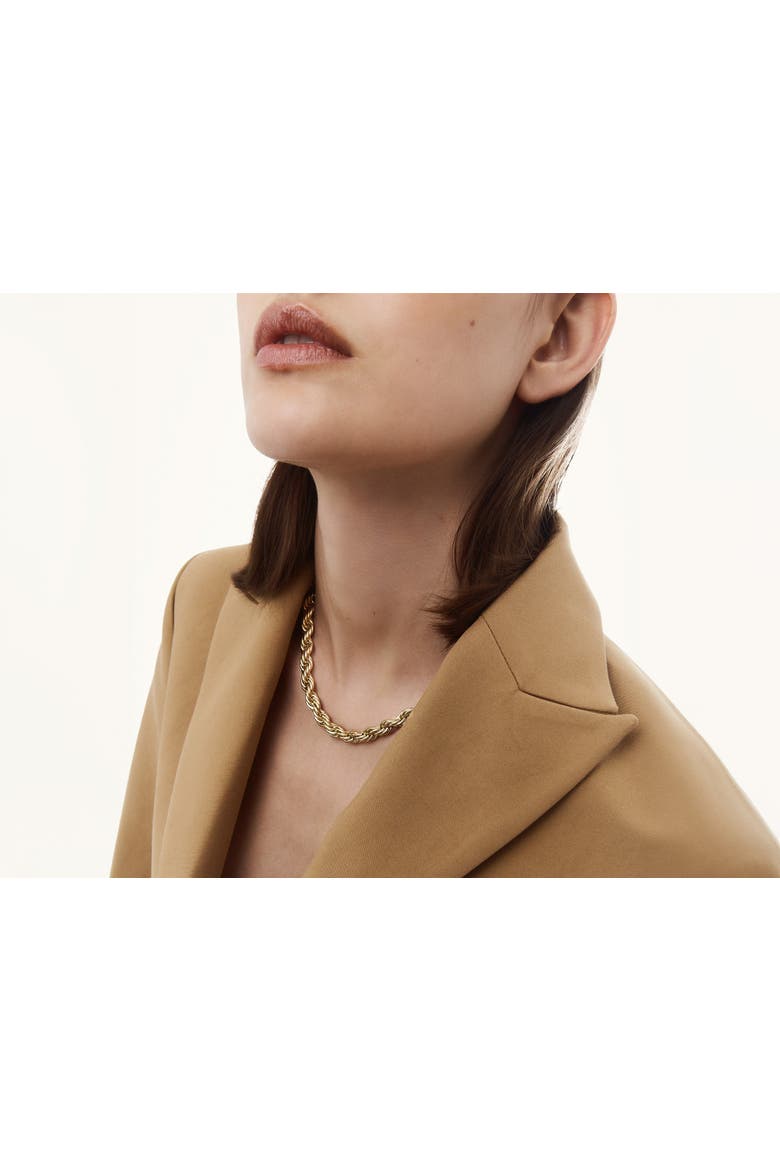 Chunky Silhouette Necklace, Alternate, color, Gold