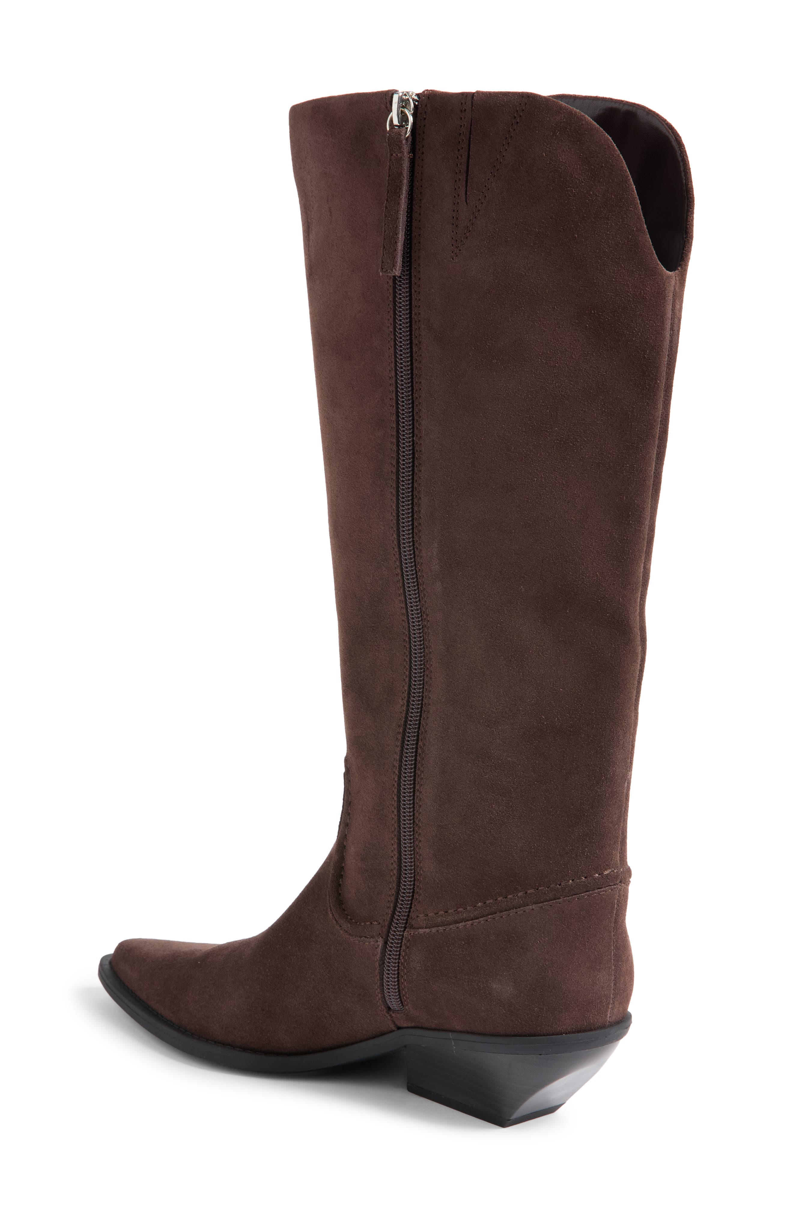 Savannah Leather Tall Boot, Alternate, color, BROWN CHOCOLATE