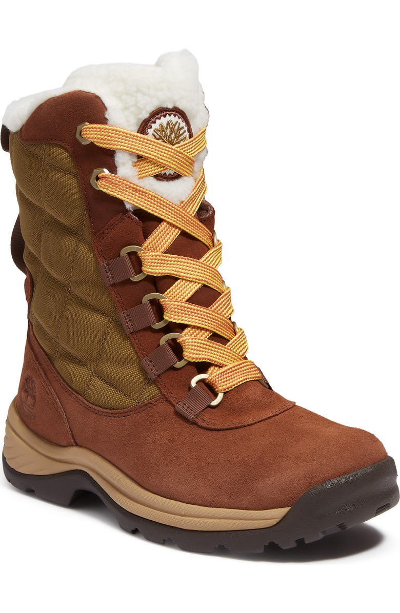 Timberland White Ledge Waterproof Snow Boot, Main, color, Medium Brown Suede
