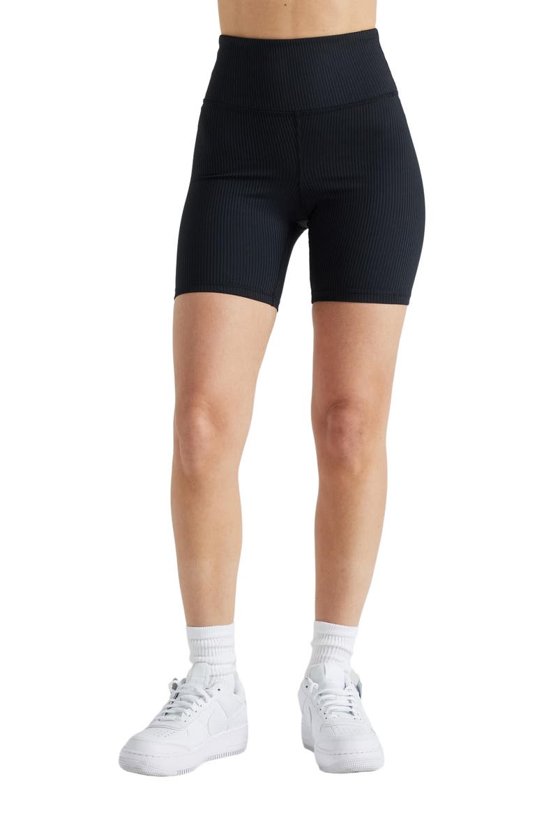 Renew Rib Biker Short, Alternate, color, Black