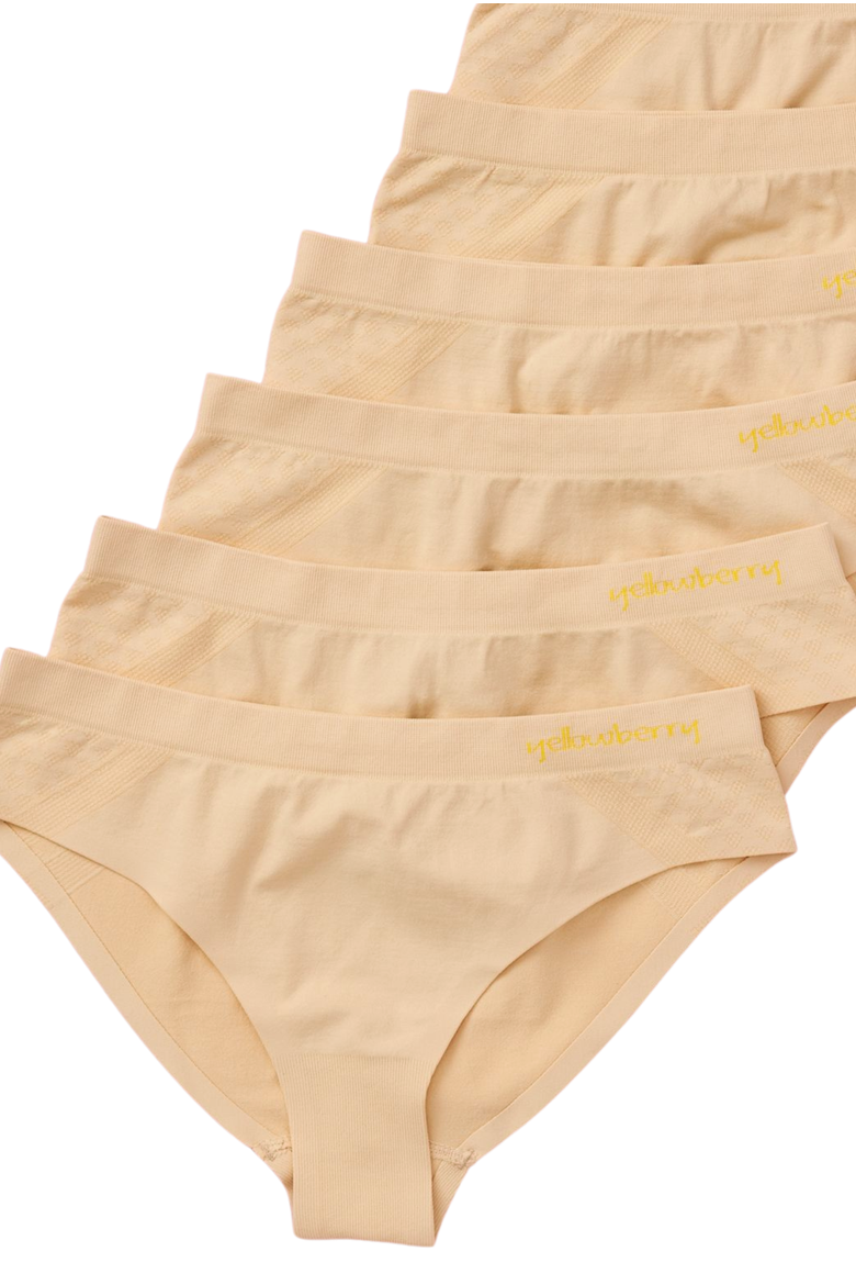 6PK Seamless Bikini Underwear with Bonded Seam, Alternate, color, Doe
