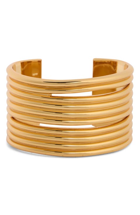 Cutout Ribbed Cuff Bracelet