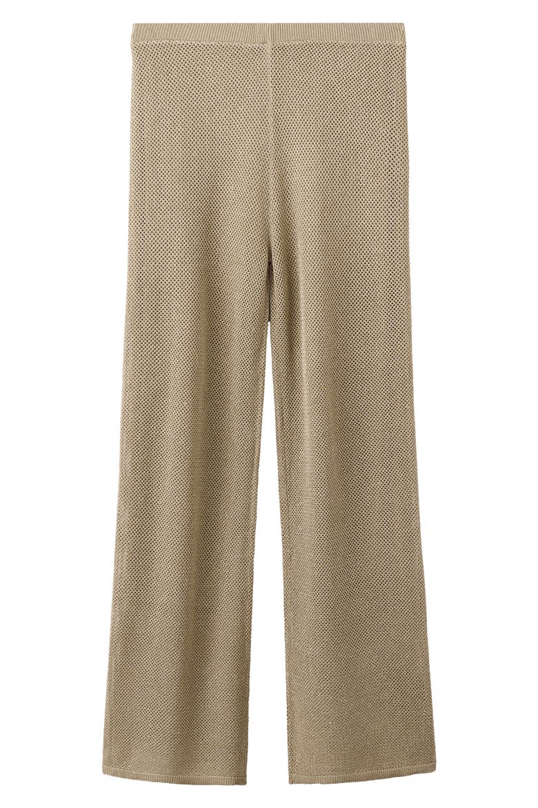 Metallic Pull-On Straight Leg Knit Pants, Alternate, color, GOLD