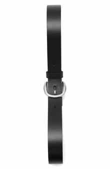 MANGO Round Buckle Leather Belt