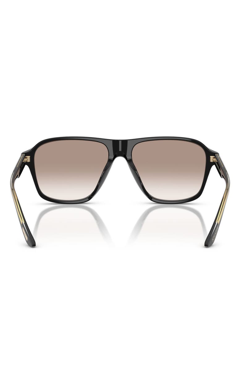 Oliver Peoples Khaite 1978RX 56mm Gradient Pilot Sunglasses, Alternate, color, Black / Demo Lens Soft Tan Gra
