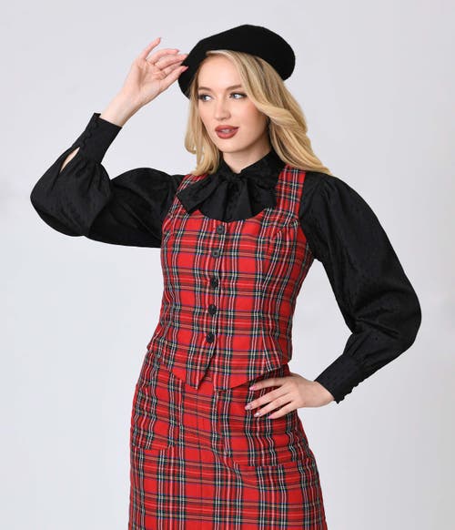 Unique Vintage 1960s Scoop Neck Vest In Red