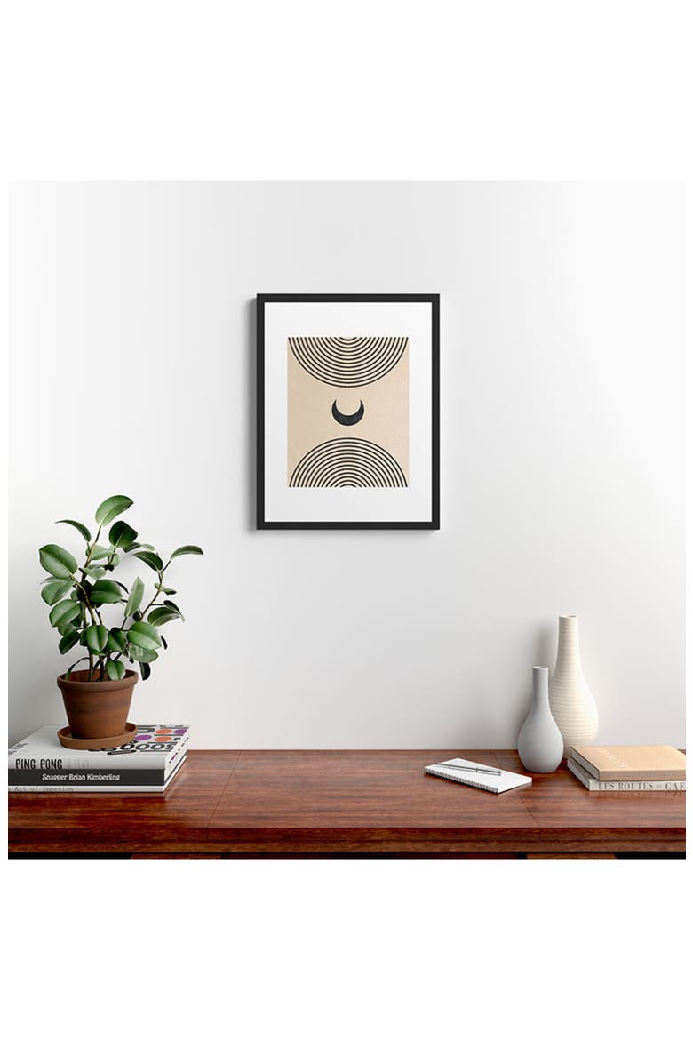 'Moon On Mountain' by Emanuela Carratoni Framed Wall Art, Alternate, color, BLACK-WHITE