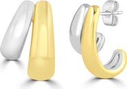 Sienna Vale Two-Tone Double Hoop Earrings