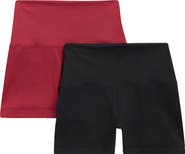 YOGALICIOUS 2-Pack Lux Everyday Elastic-Free High Waist Bike Shorts