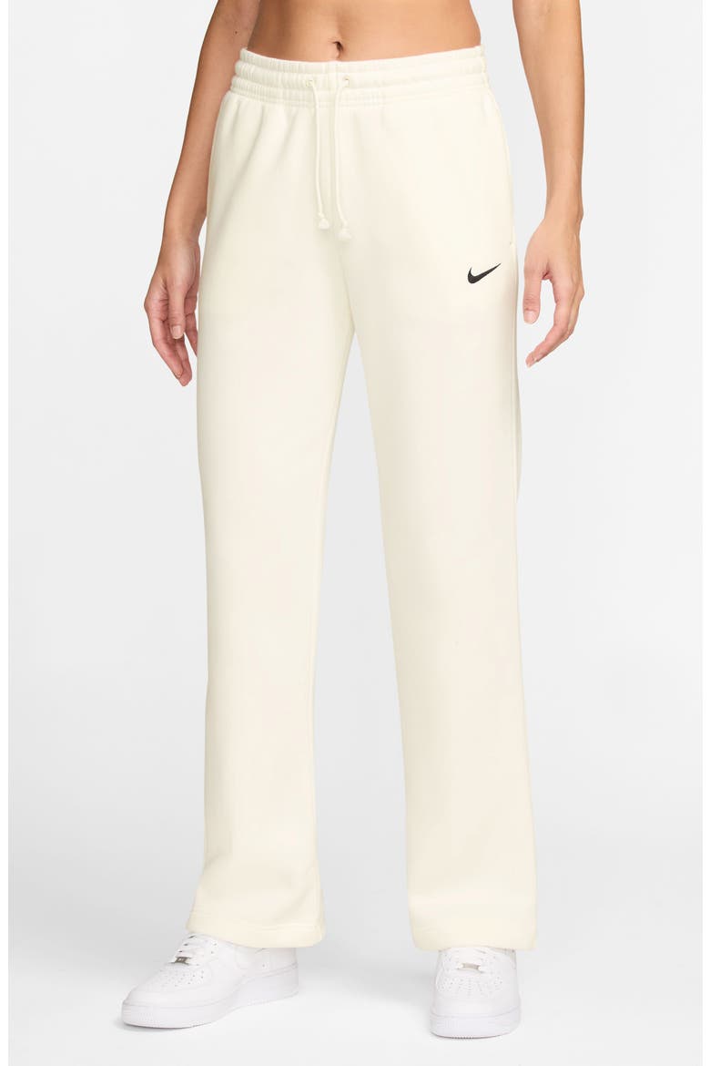 Sportswear Phoenix Straight Leg Fleece Sweatpants, Main, color, 133 133 SAIL/BLACK