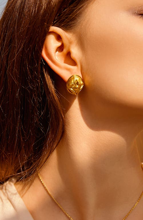 Rc Retro Chic Egypt Eye Earrings In Gold