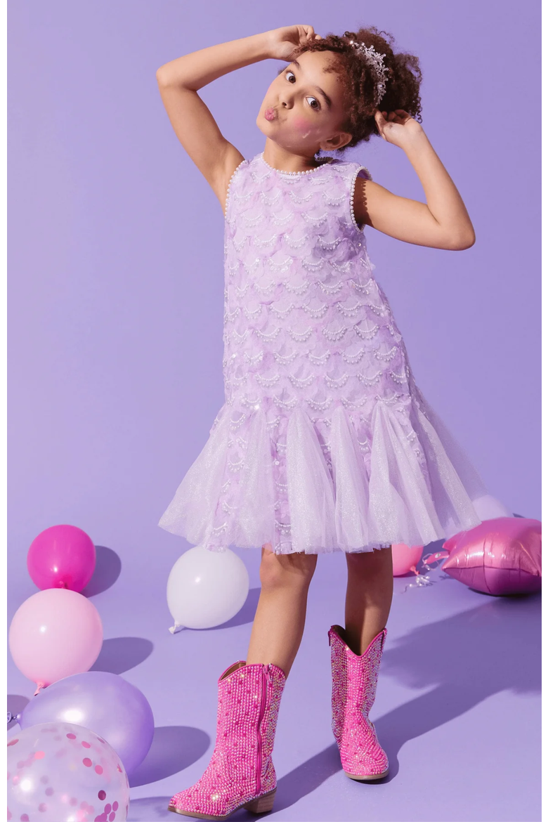 Mermaid Magic Tutu Dress, Alternate, color, Purple
