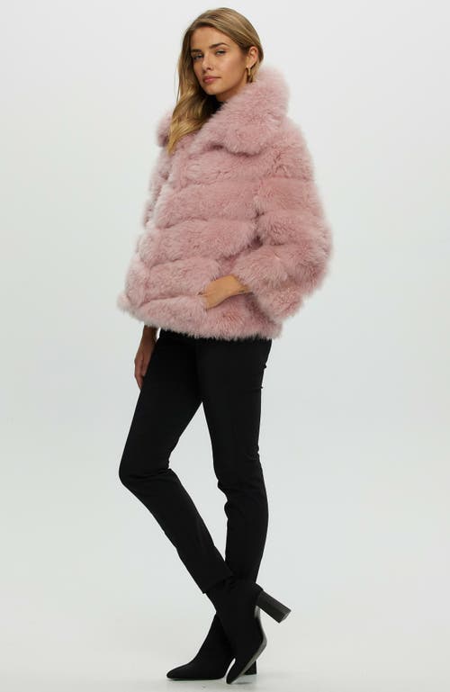 Gorski Cashmere Goat Diagonal Jacket In Pink