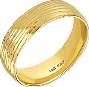 Bony Levy 14K Gold Hammered Band