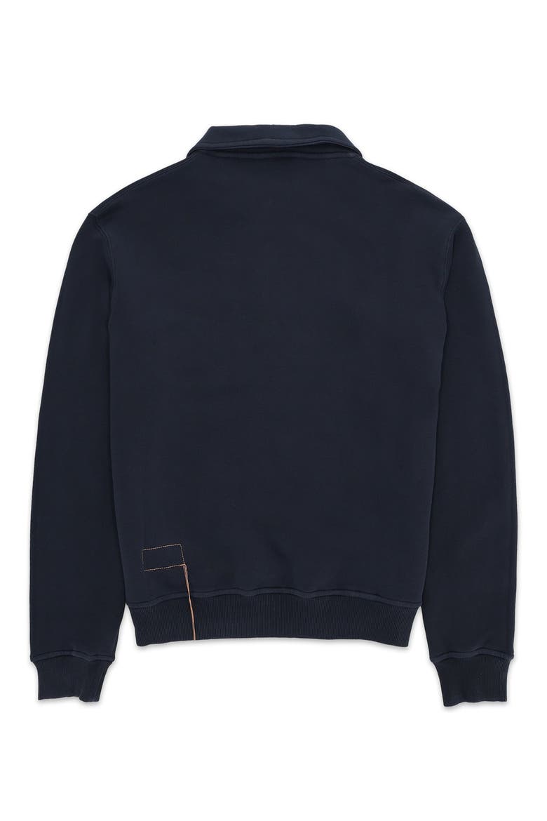 Woven Zip-Up Sweatshirt, Alternate, color, Blue