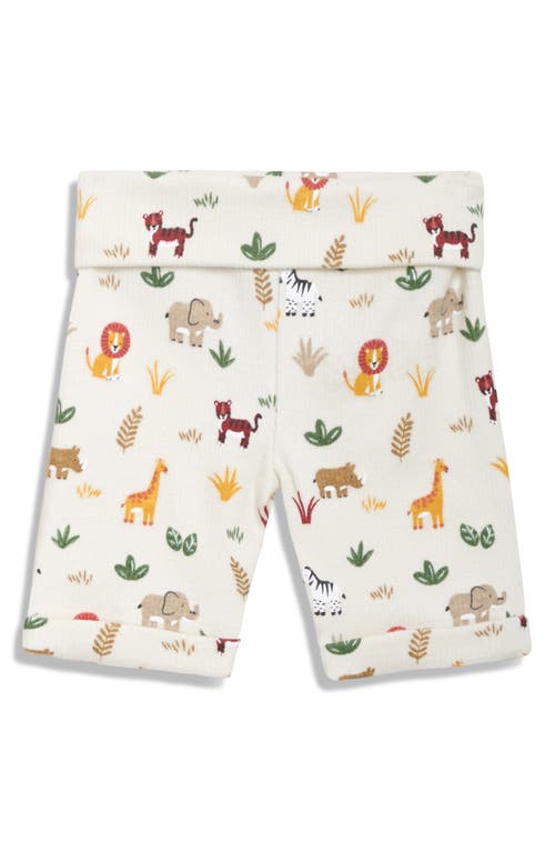 JOJO MAMAN BÉBÉ JOJO MAMAN BEBE SAFARI PRINT RIBBED BODYSUIT & SHORTS SET