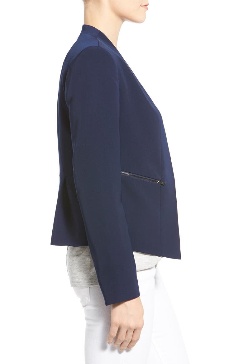 Zip Pocket Open Jacket, Alternate, color, NAVY PEACOAT