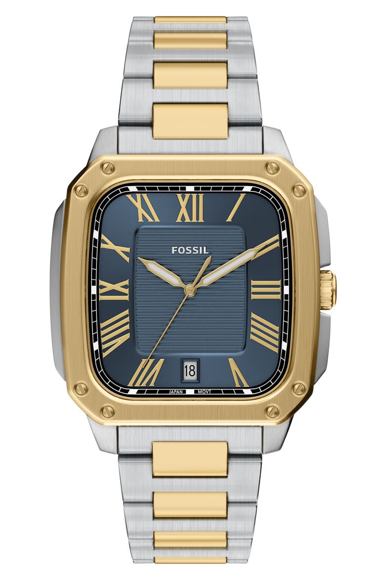 Crosby Two-Tone Bracelet Watch, 44mm, Main, color, TWO TONE