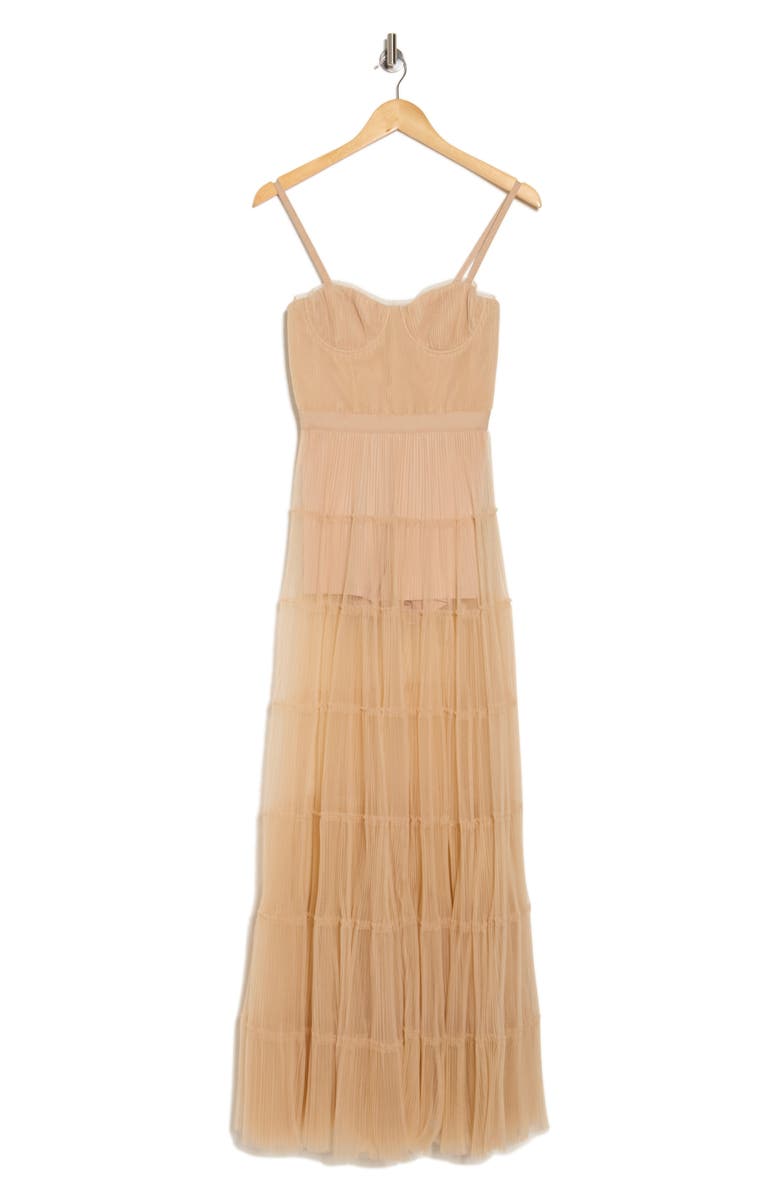 chinese dress ladies Deena Long Dress with Ruffled Hem Pink / S/M main image 0