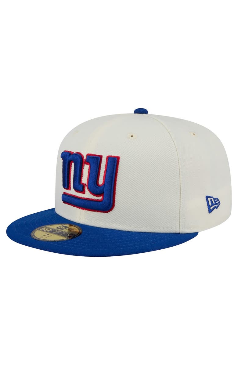 New Era Men's New Era  White/Royal New York Giants Main 59FIFTY Fitted Hat, Main, color, 