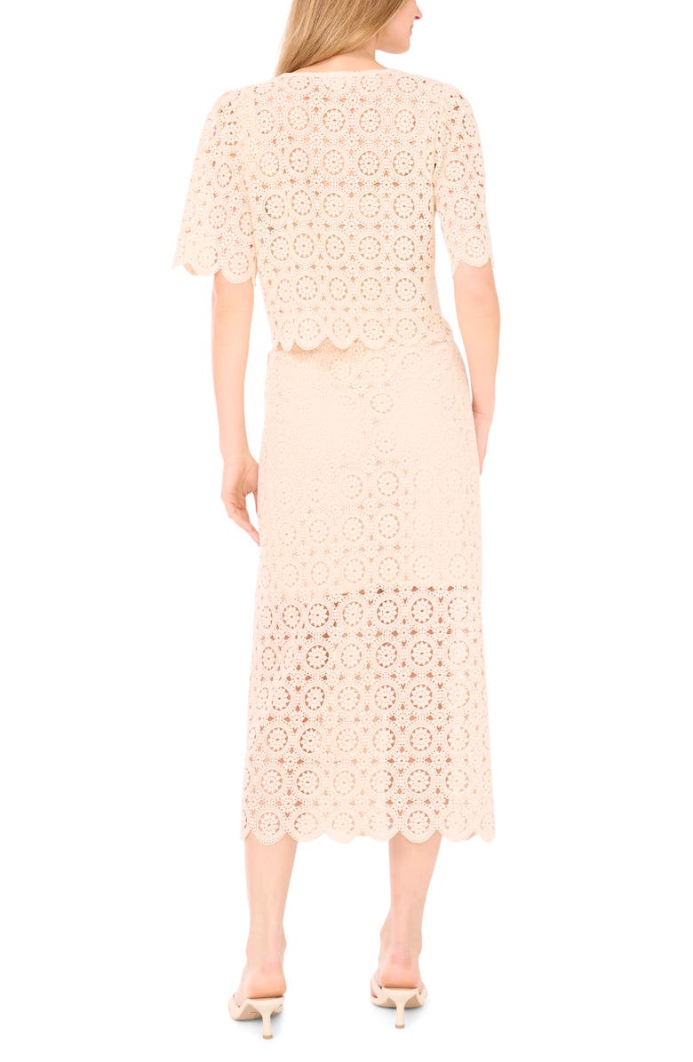 Parker Eyelet Lace Midi Skirt, Alternate, color, Eggnog