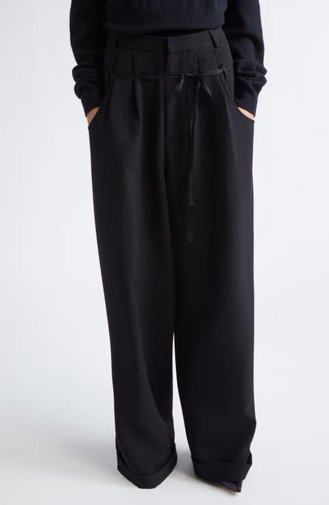 New York Pleated Wide Leg Pants