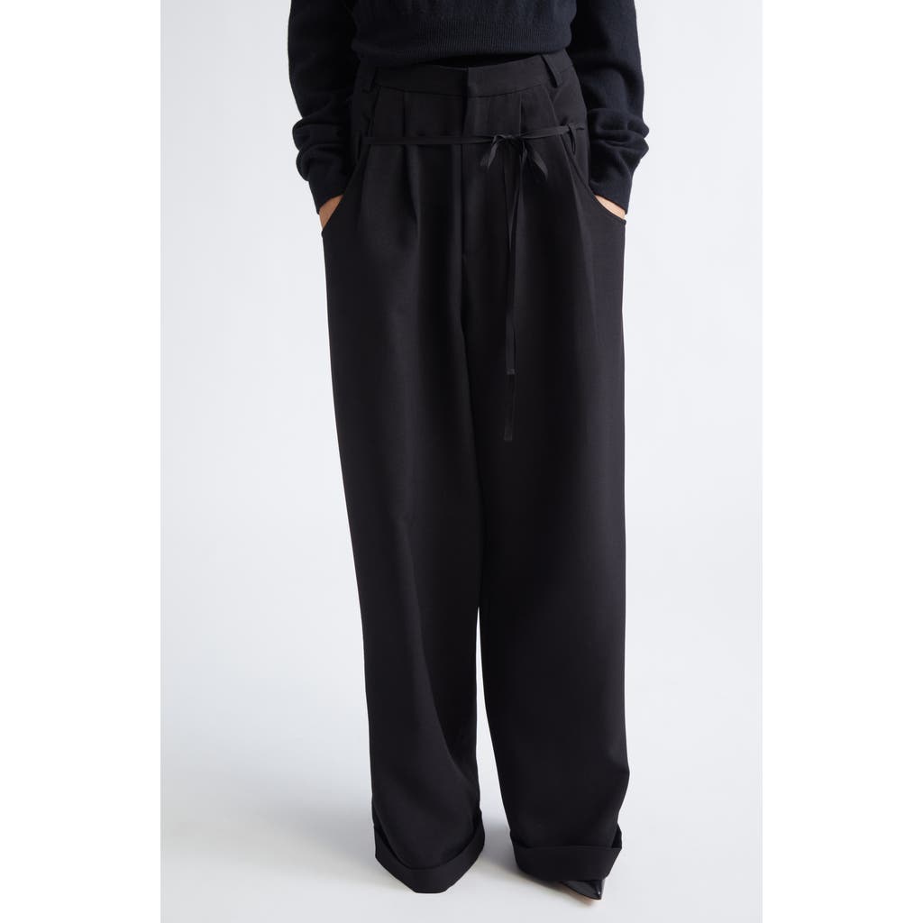 renaissance renaissance New York Pleated Wide Leg Pants in Black  product