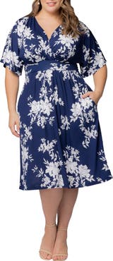 Kiyonna Gia Floral Midi Dress