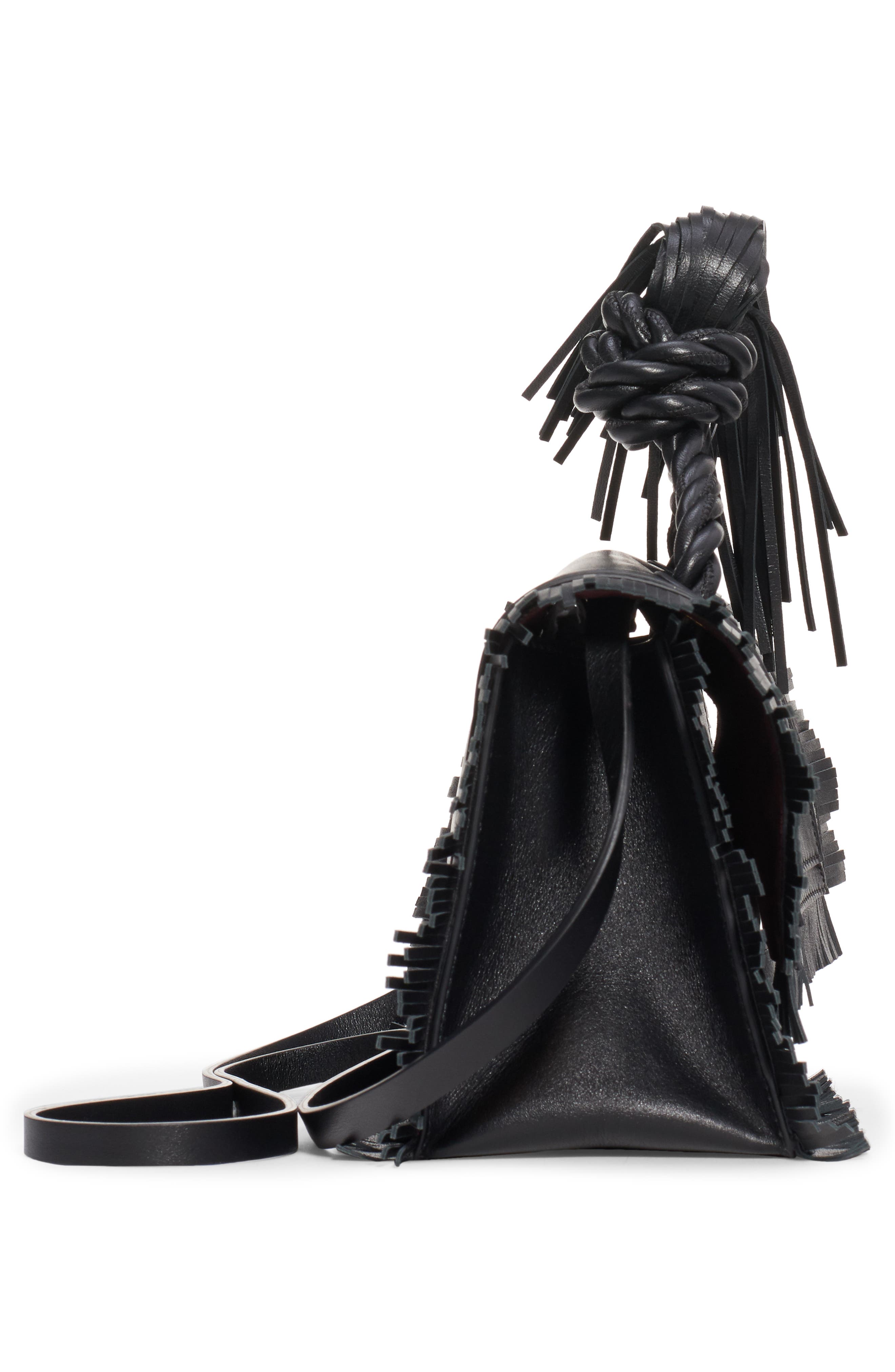 Valentino Garavani The Rope Small Leather Clutch, Alternate, color, 