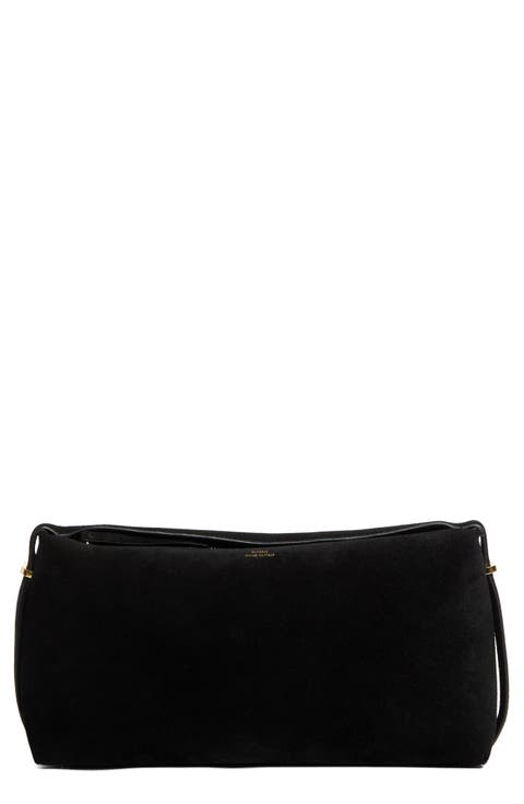 Scoop Suede Clutch