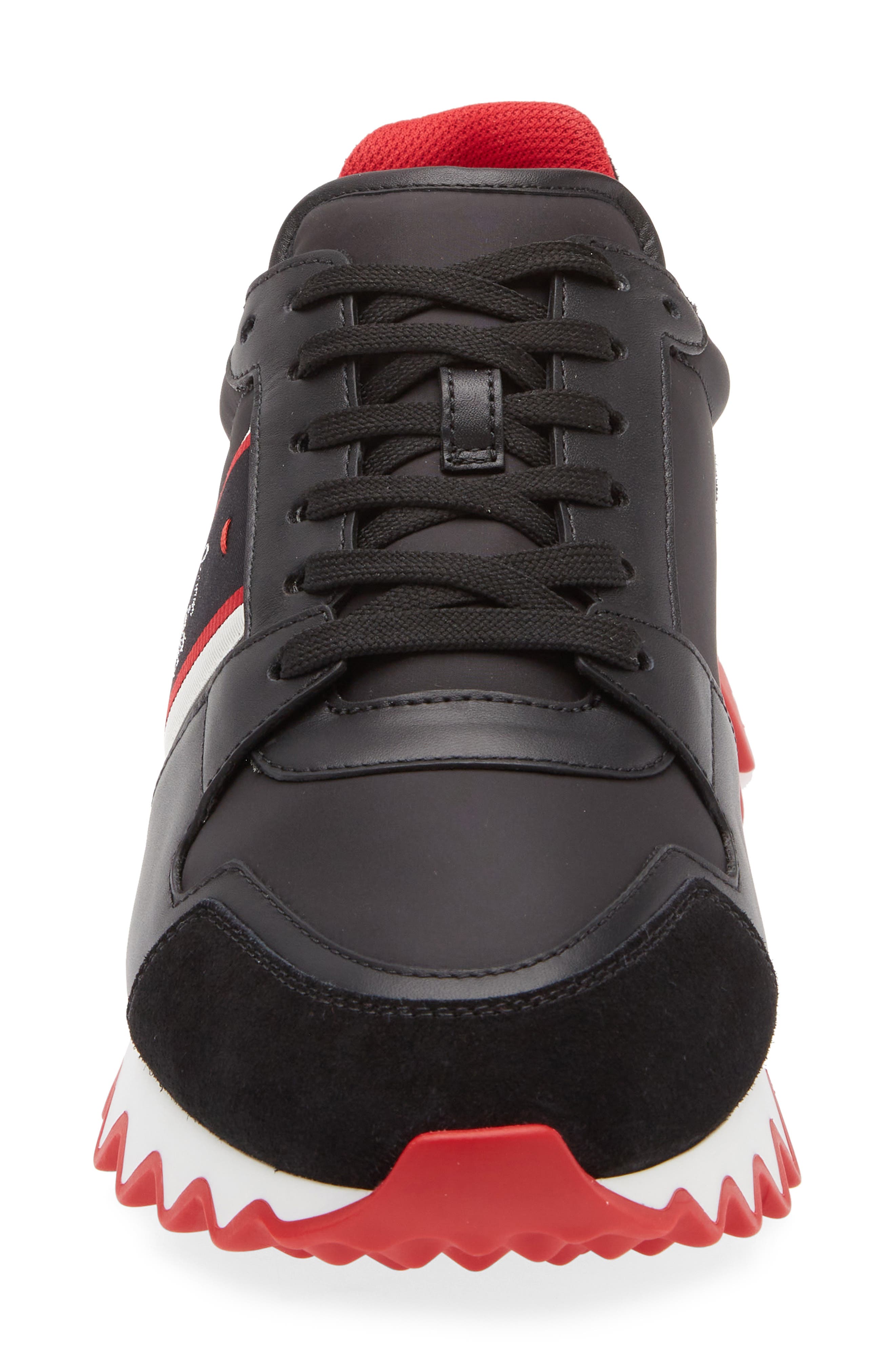 Christian Louboutin Nastroshark Low Top Sneaker, Alternate, color, Black