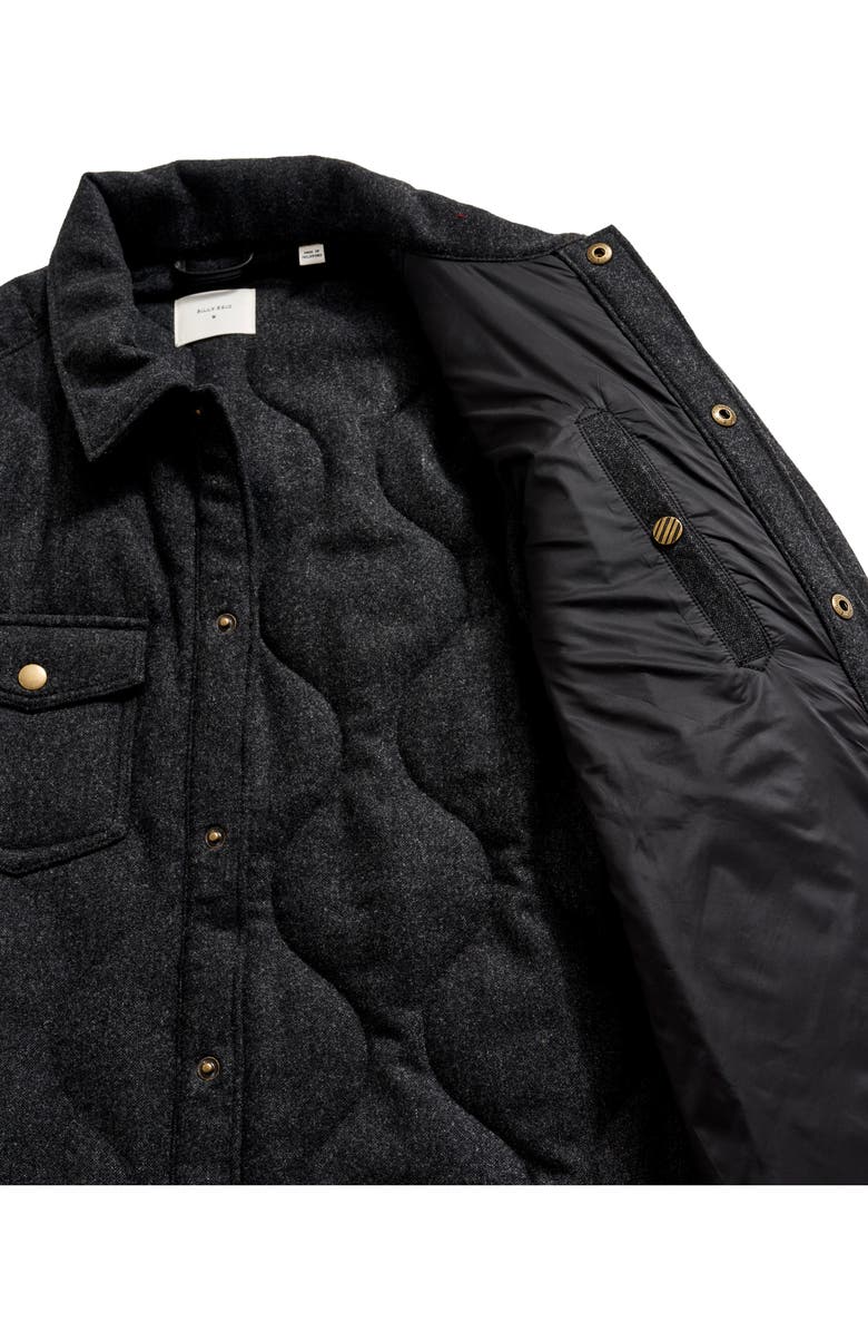 Billy Reid Onion Quilted Wool Blend Shirt Jacket, Alternate, color, Charcoal Heather