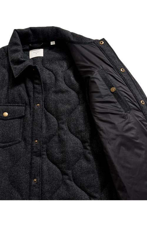 Billy Reid Onion Quilted Wool Blend Shirt Jacket In Black