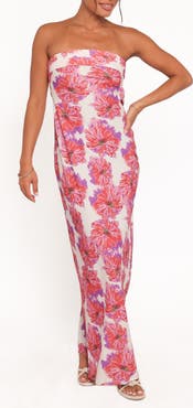 Petal & Pup Remmie Print Strapless Maxi Dress
