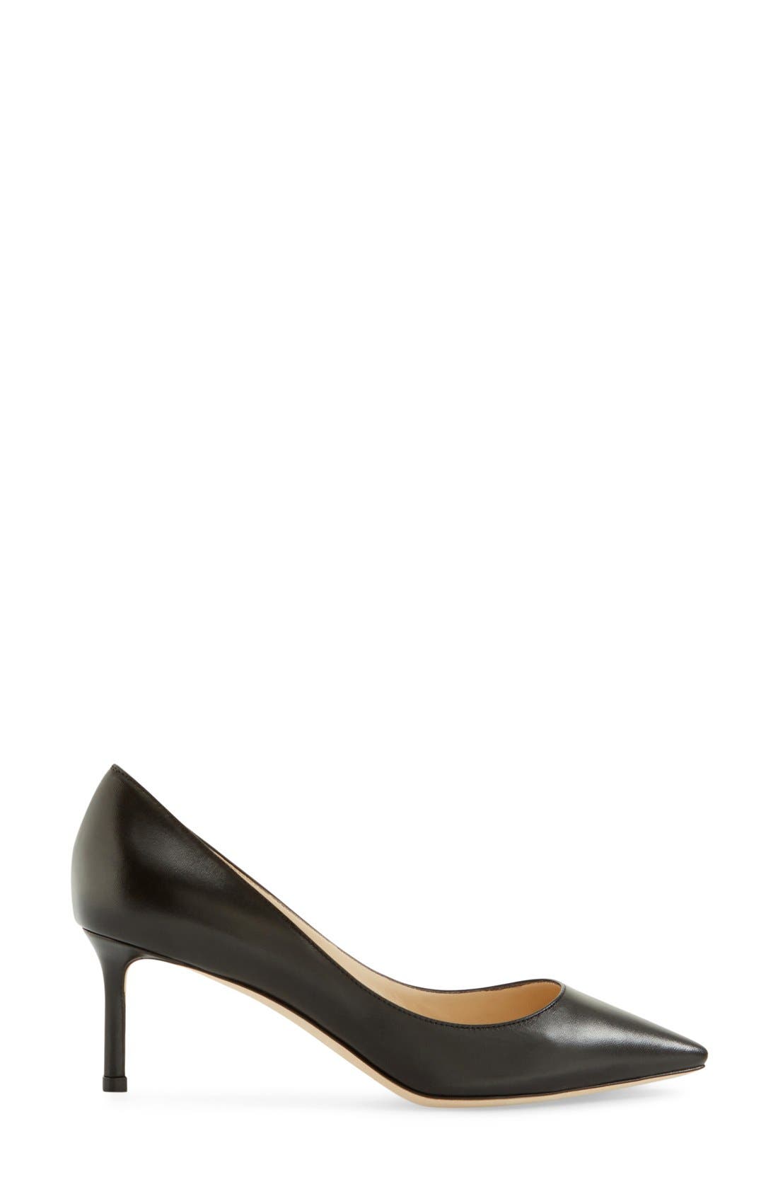 Romy 60 Leather Pump, Alternate, color, BLACK LEATHER