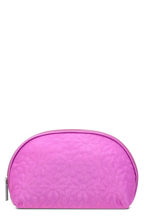 Kids' Quilted Floral Nylon Cosmetics Bag