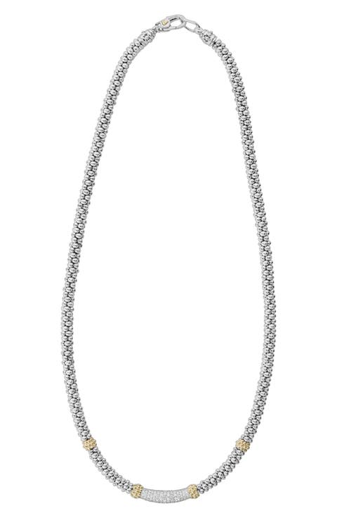 Diamond Luxe Pavé Station 6mm Necklace