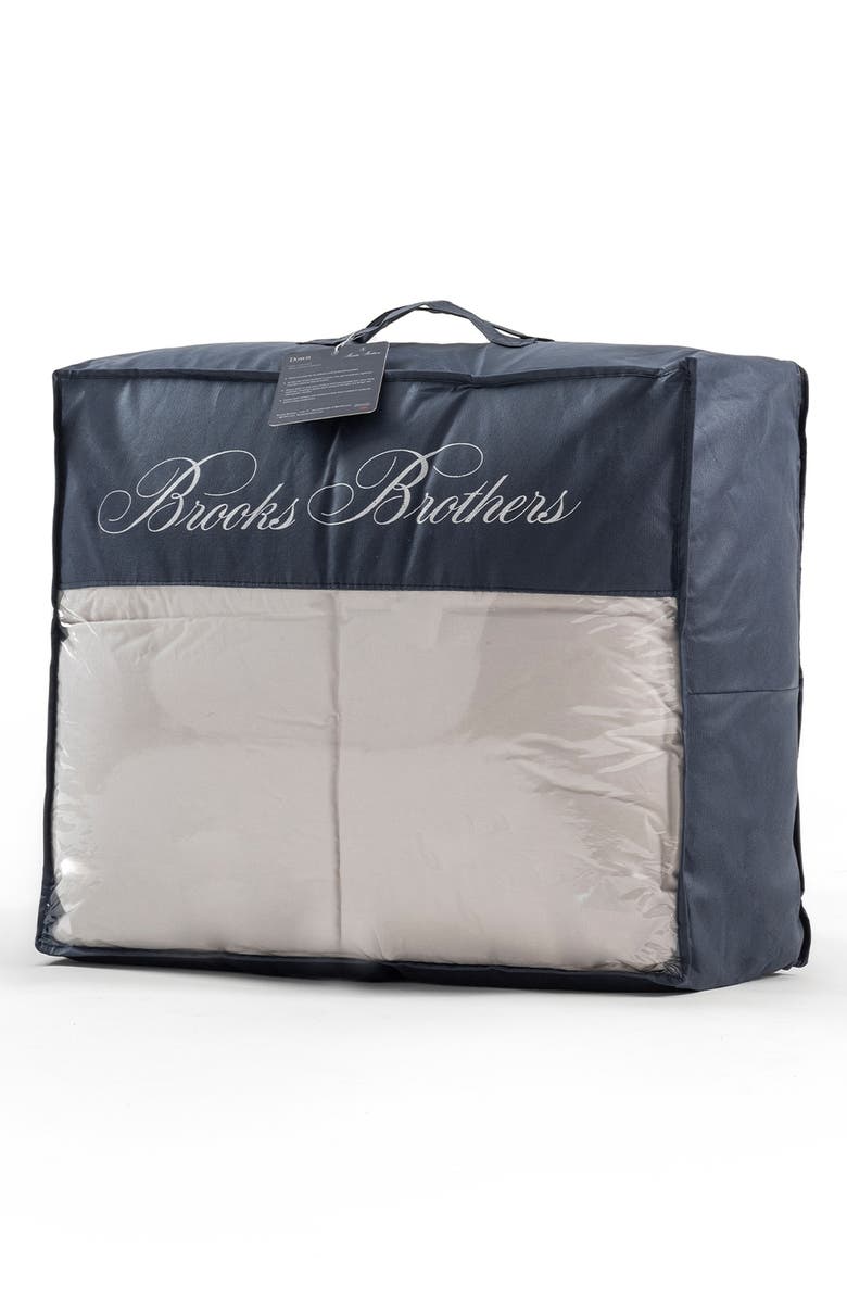 Brooks Brothers Goose Down Fill Comforter, Alternate, color, Silver