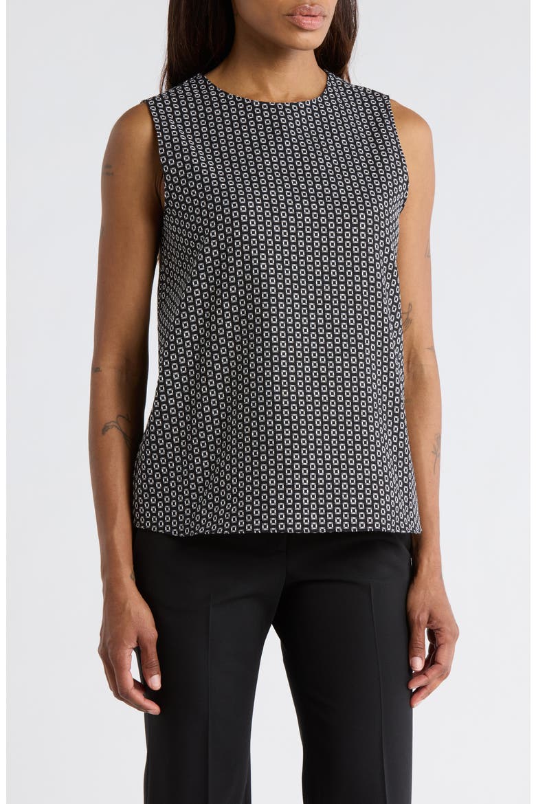 Geometric Dobby Top, Main, color, BLACK MULTI
