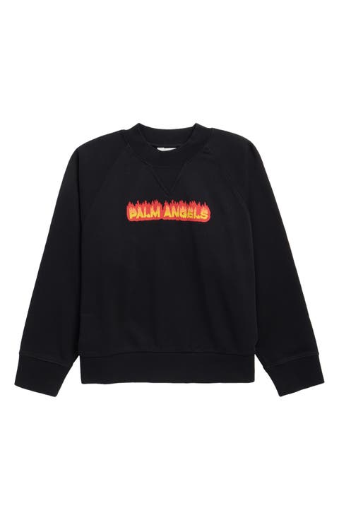 Kids' Flames Triangle Graphic Sweatshirt