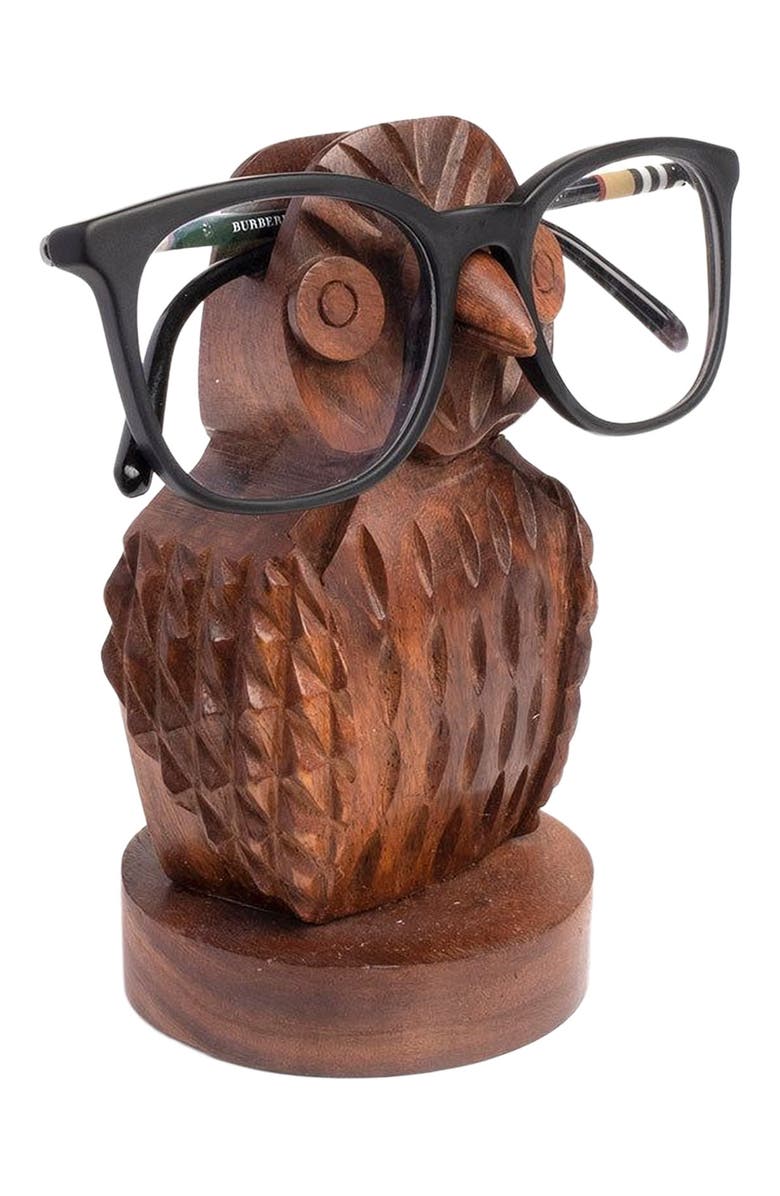 Matr Boomie Owl Eyeglass Holder Stand, Alternate, color, Brown