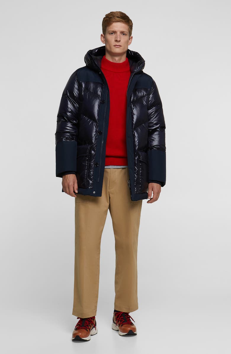 Woolrich Logo Arctic Down Hooded Puffer Coat, Alternate, color, 