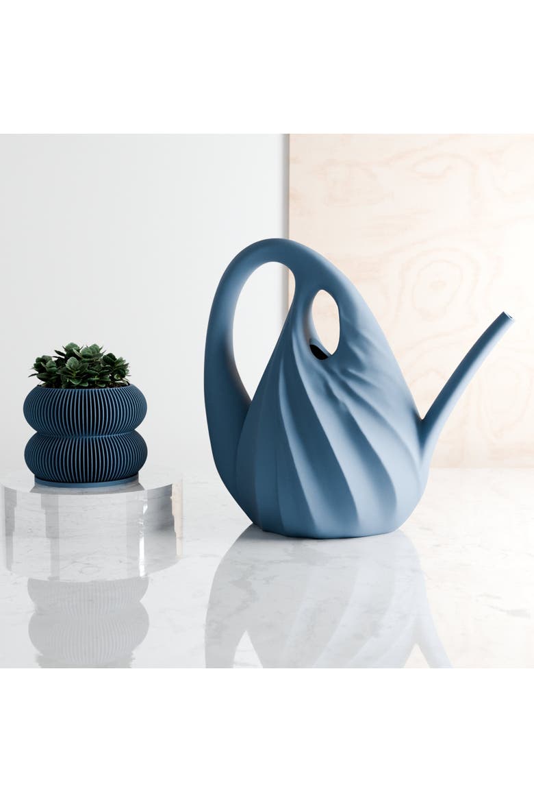 Swirl Watering Can, Alternate, color, Navy Blue