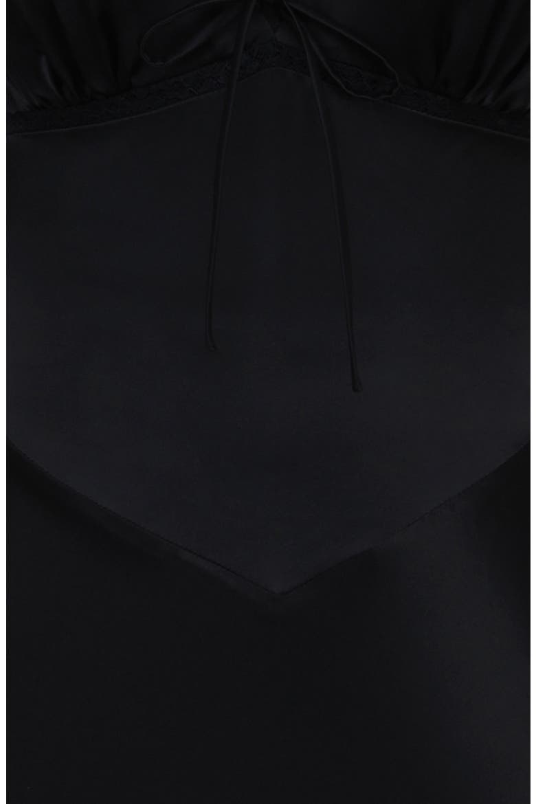 Ravella Silk V-Neck Midi Dress, Alternate, color, BLACK