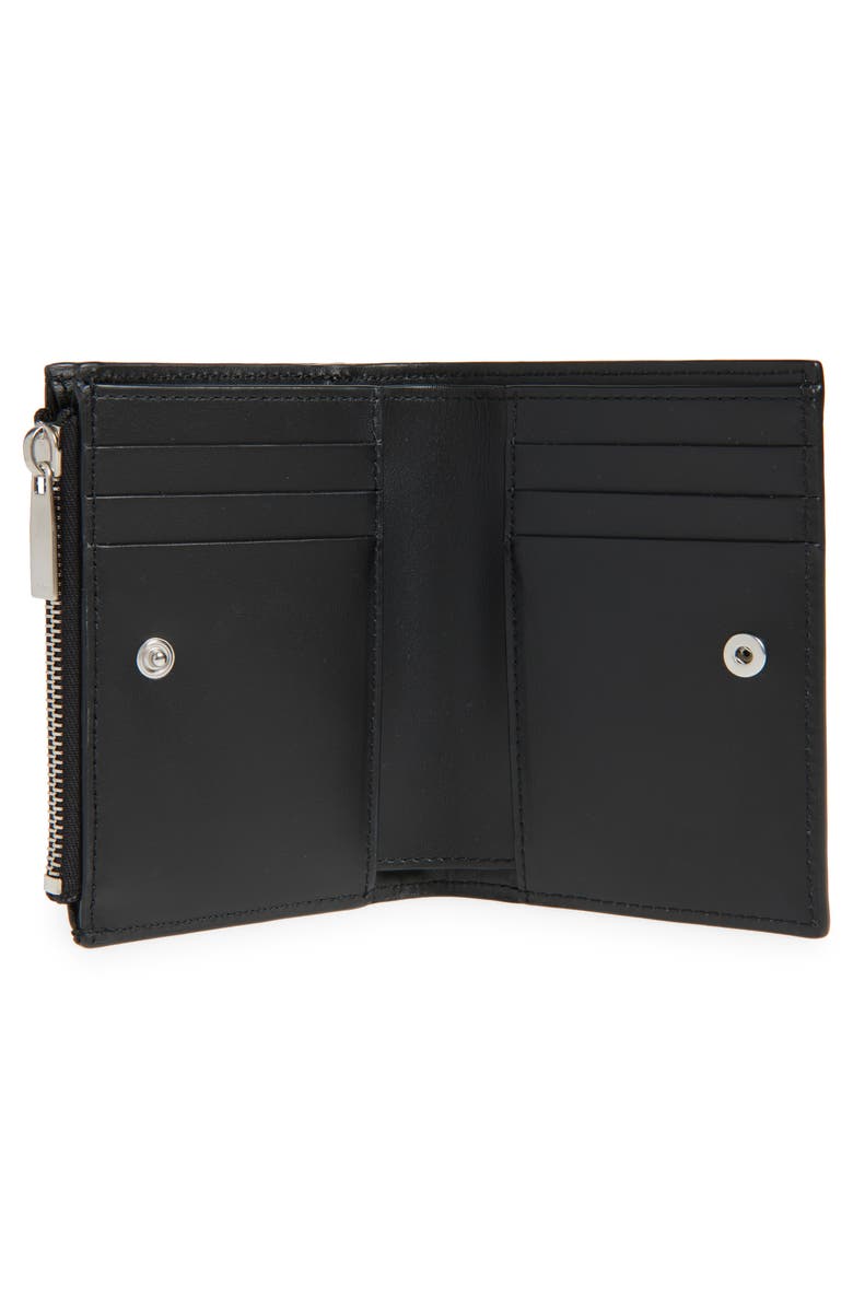 Off-White Quote Leather Bifold Zip Wallet, Alternate, color,