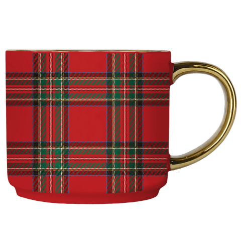 Gold Handle Holiday Coffee Mug