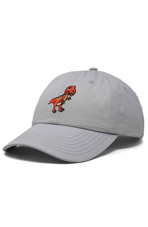 Dalix T-rex Embroidered Casual Cap In Gray