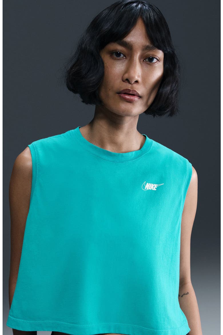 Sportswear Club Crop Tank, Alternate, color, DUSTY CACTUS